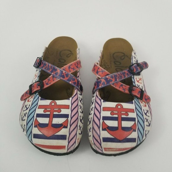 Calceo Womens Size 38 US 7.5/8 Slip On Clogs Shoes - Picture 3 of 8